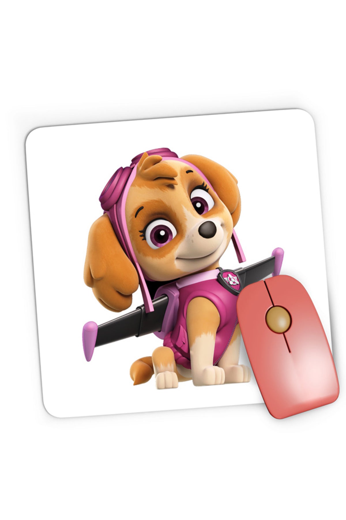 Mousepad Gaming Paw Patrol Skye Illustration Cockapoo Puppy, 21x19 cm