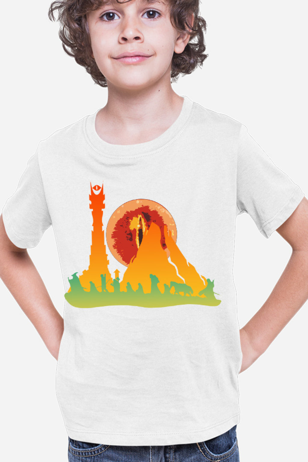 Tricou copii Lord of the Rings Mountain Trip Save World Protect