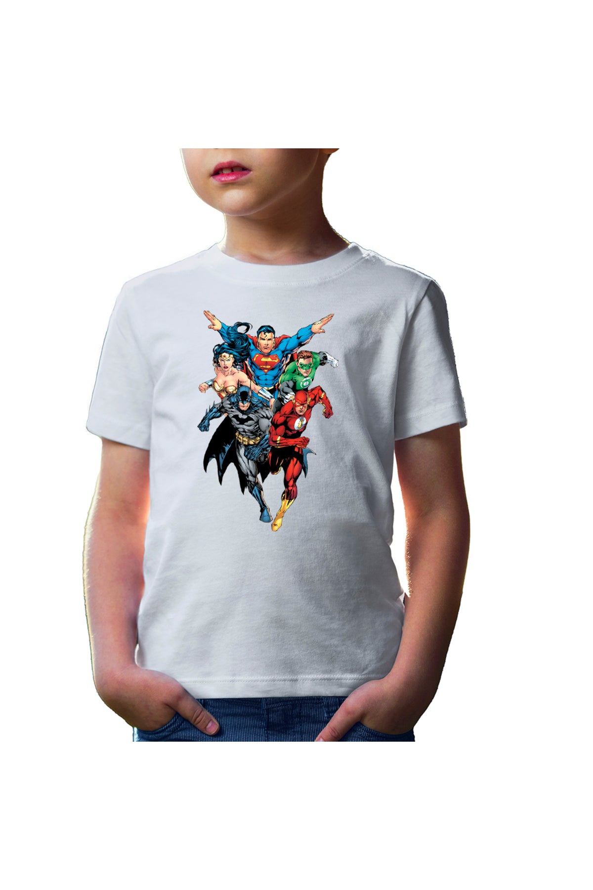 Tricou copii The Flash Superman Batman Wonder Women