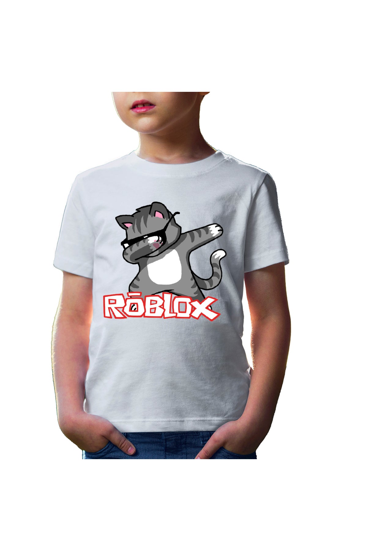 Tricou copii Roblox Cat Kitten Fortnite Dab Vip