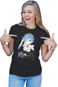 Tricou dama Re Zero REM Doki Doki Best Waifu Demon