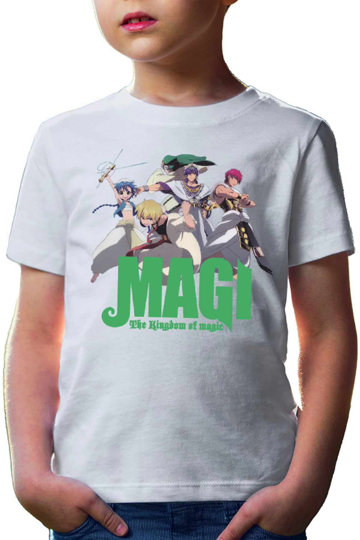 Tricou copii Magi The Labyrinth of Magic Team Alladin Alibaba Sinbad Magic Anime