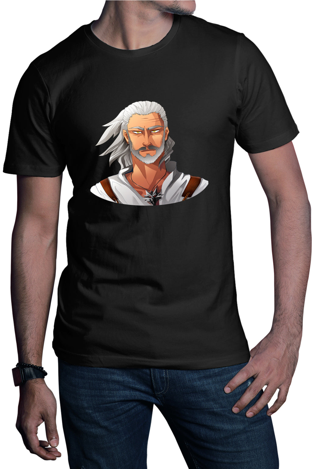 Tricou barbati The Witcher Geralt of Rivia Minecraft Tlaucher