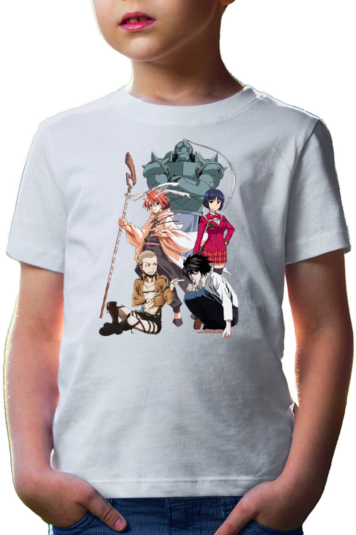Tricou copii UQ Holder Negi Orte Connie Attack on Titan Death Note