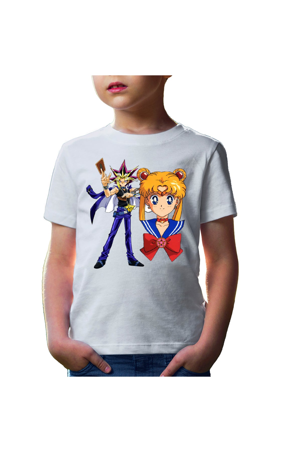 Tricou copii Yu Gi Oh Mutou Sailor Moon Duel Links Anime