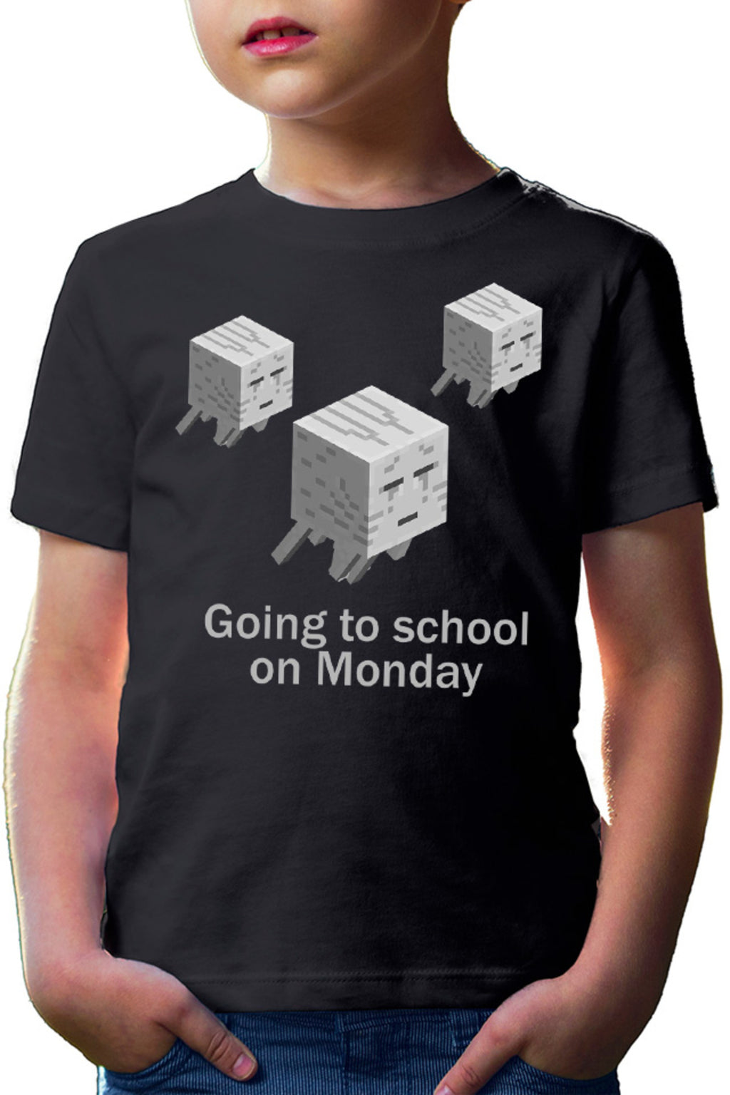 Tricou copii Minecraft Ghost Shoot Fire Nether Horror