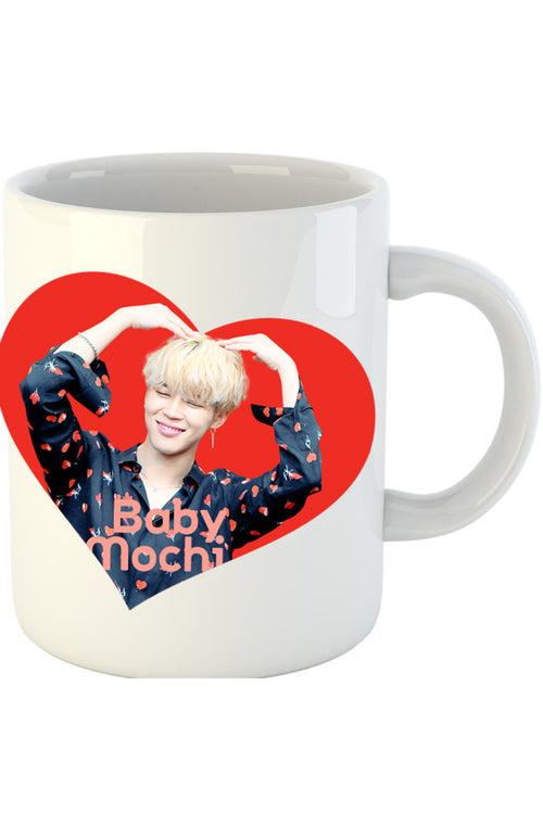 Cana BTS Jimin Baby Mochi Happy Face Smile, alba, 330 ml