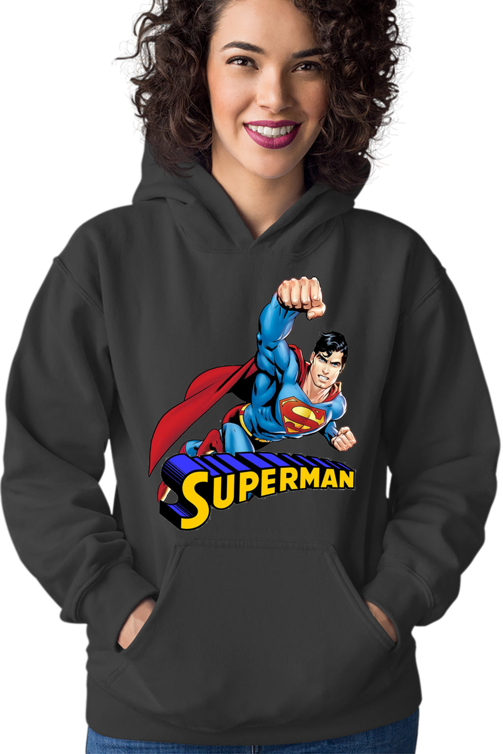 Hanorac dama Superman Men of Steel Revine Desen