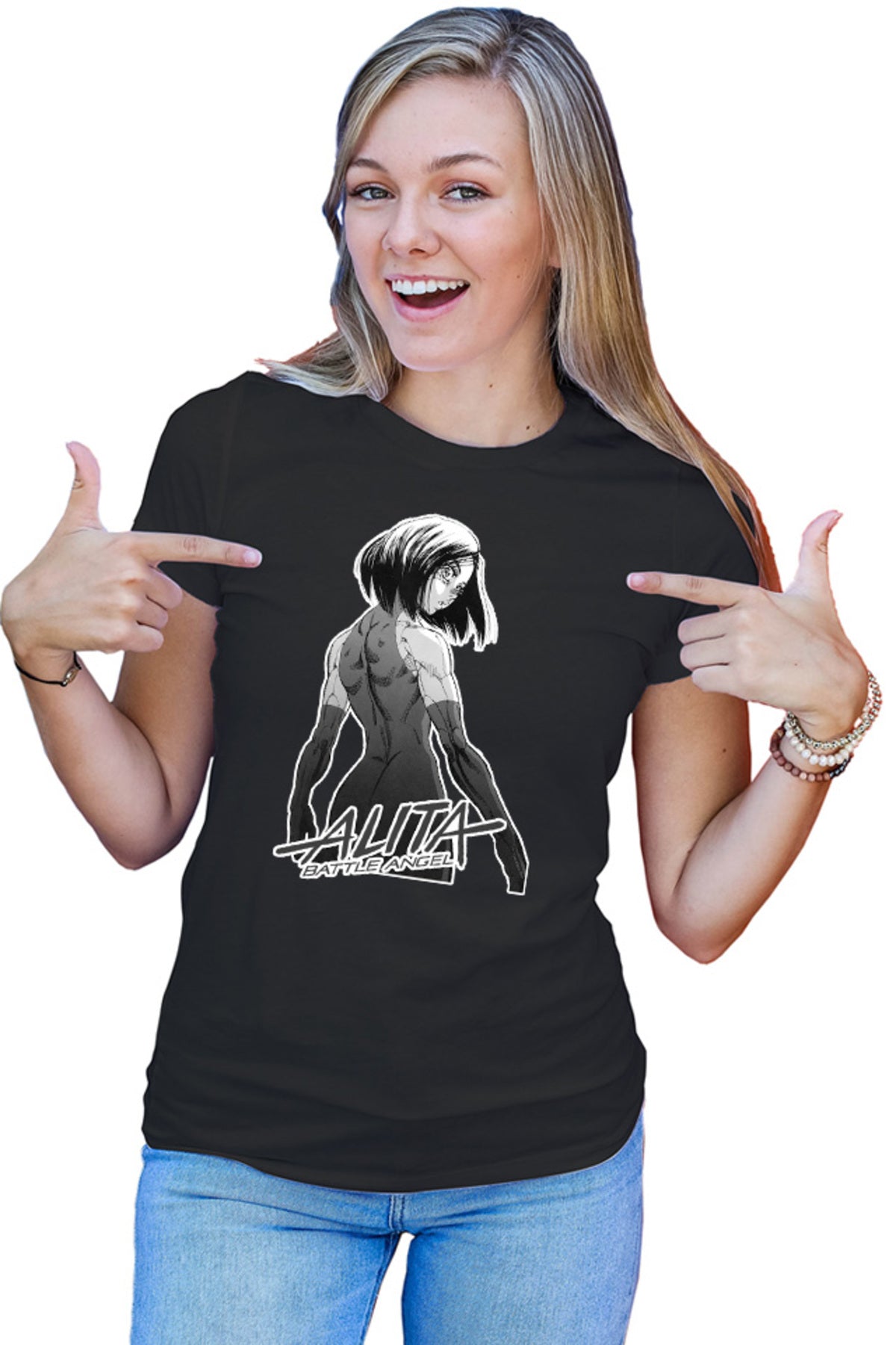 Tricou dama Battle Angel Alita Gally Weapon Mecha Otaku