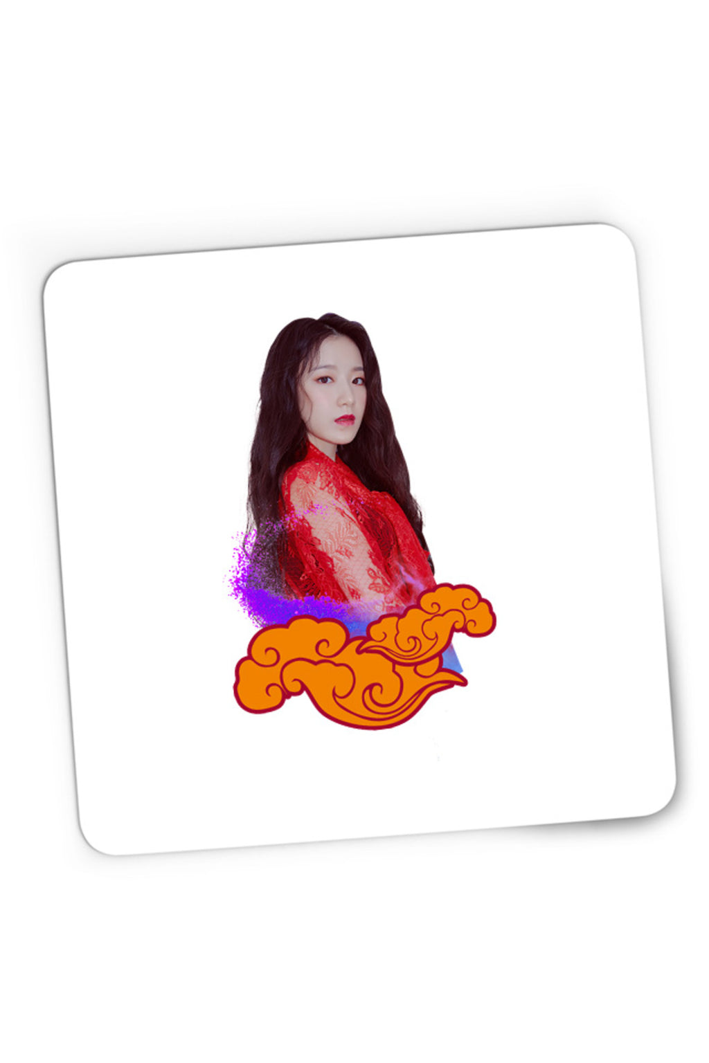 Mousepad Gaming I-DLE Clouds Gorgeous Woman Singer Talent, 21x19 cm