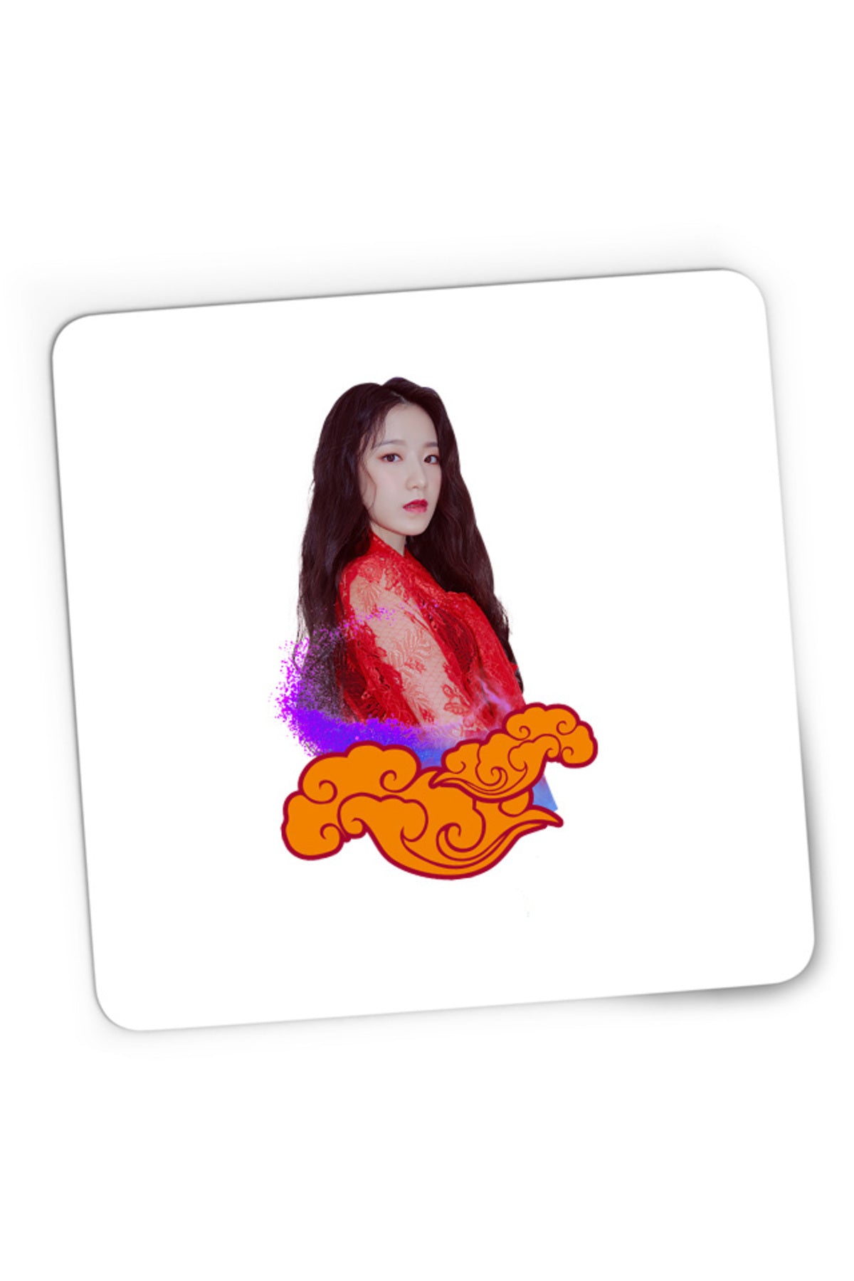 Mousepad Gaming I-DLE Clouds Gorgeous Woman Singer Talent, 21x19 cm