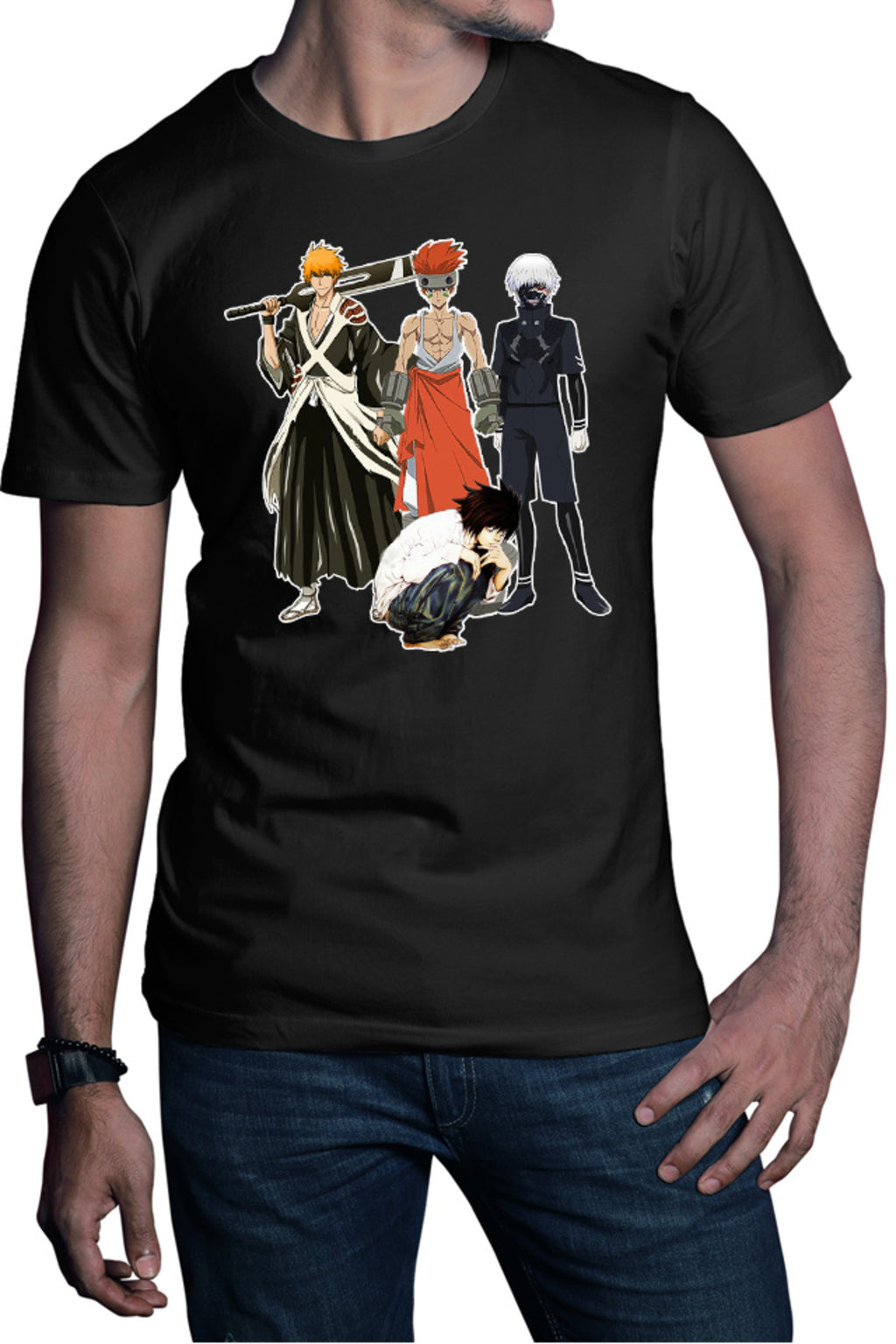 Tricou barbati Hoshin Engi Nataku Ichigo Bleach Kaneki Tokyo Ghoul Death Note
