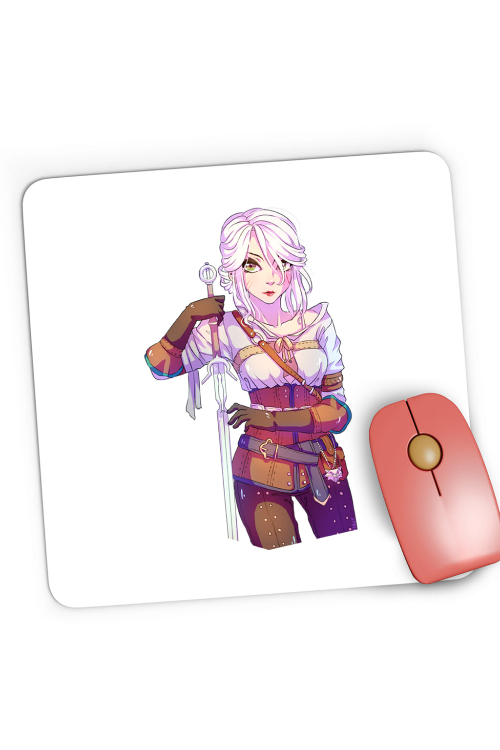 Mousepad Gaming The Witcher Ciri Anime Mangaka Girl Hunter, 21x19 cm