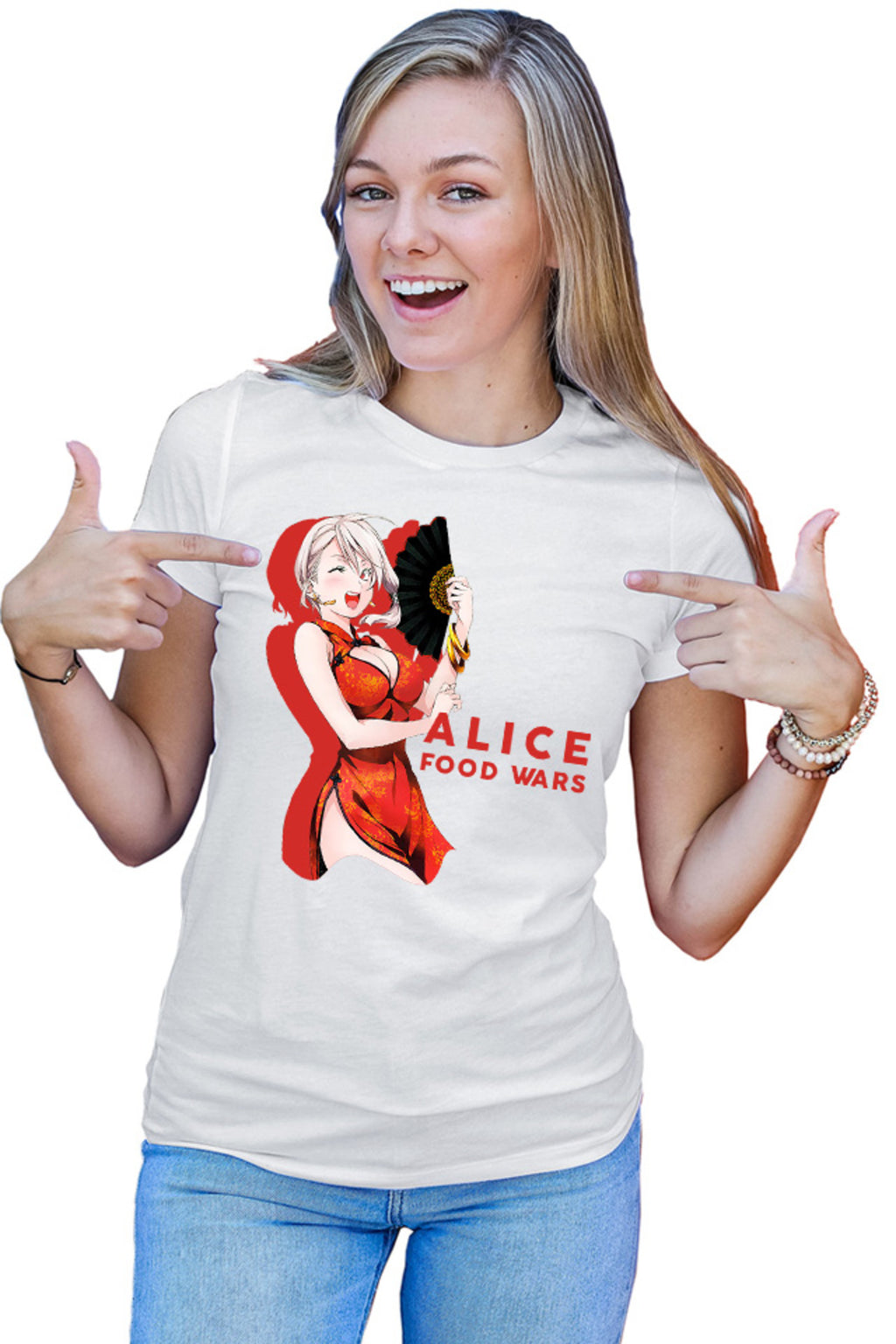 Tricou dama Food Wars Alice Fan Chinese Dress Animeuri