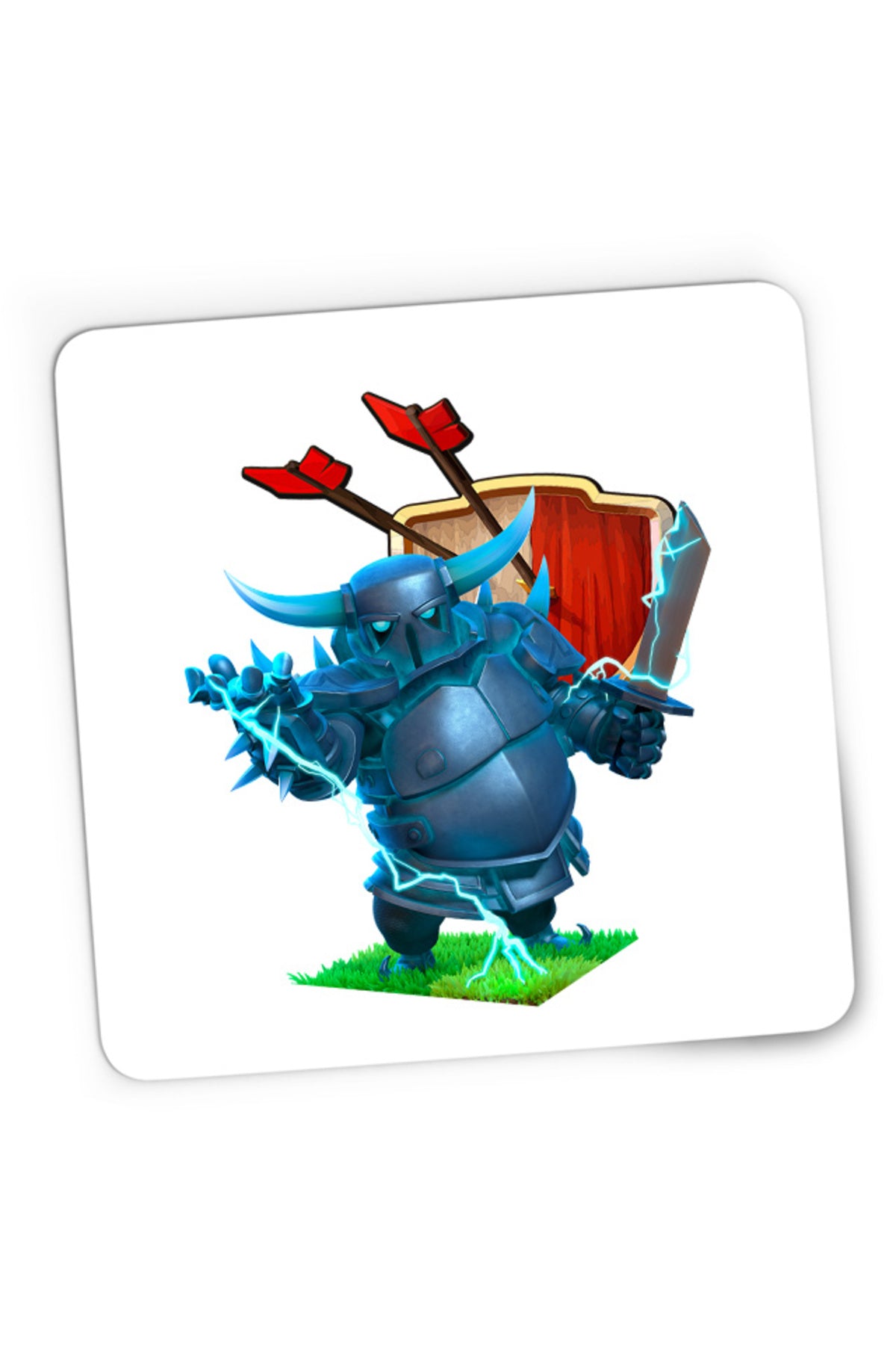 Mousepad Gaming Clash of Clans Thunder Hero Mobile Strategy, 21x19 cm