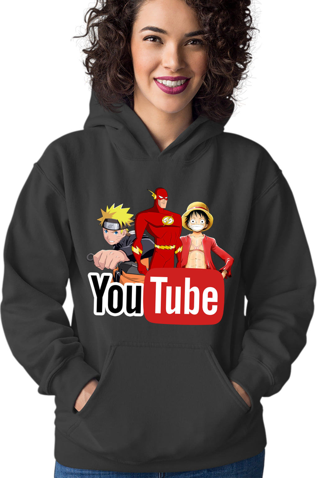 Hanorac dama The Flash Naruto One Piece Anime Cartoon
