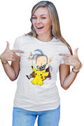 Tricou dama Fushigi Yuugi Chichiri Chibi Pokemon Pikachu Monk