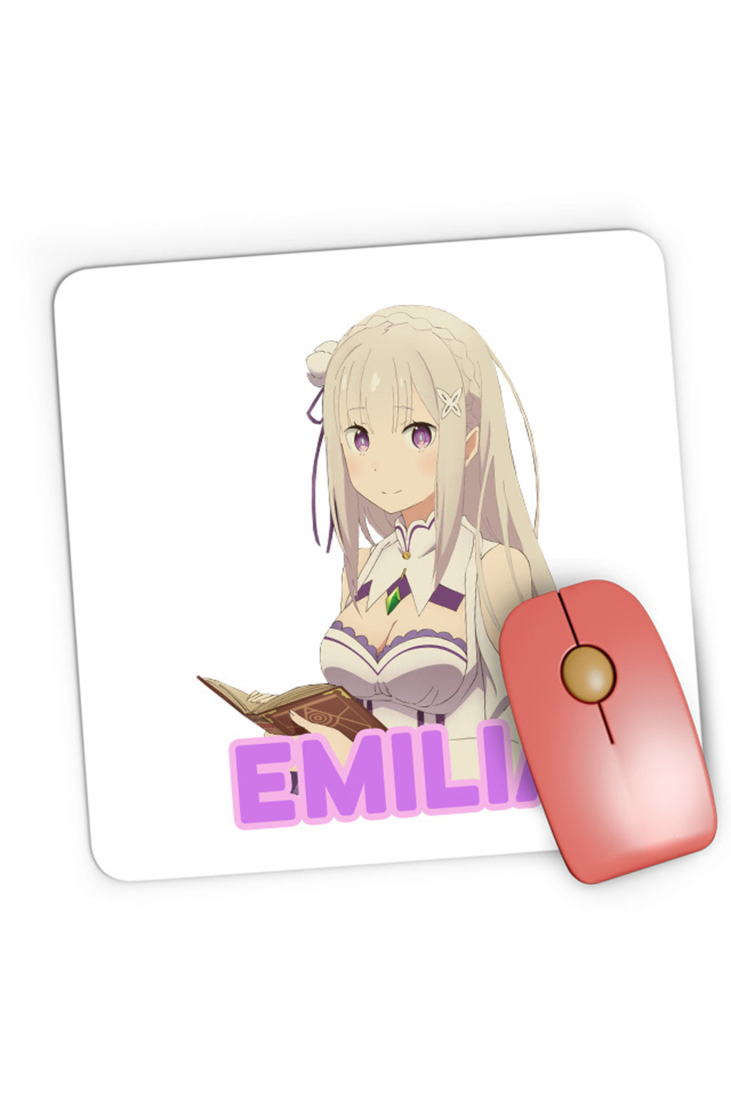 Mousepad Gaming Re Zero Emilia Cat Magical Princess Kind Wizard Time, 21x19 cm