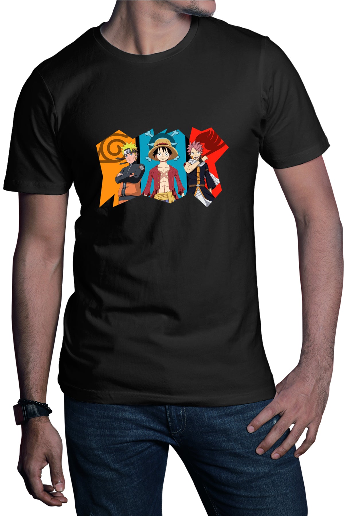 Tricou barbati Fairy Tail Naruto One Piece Best Guild Anime