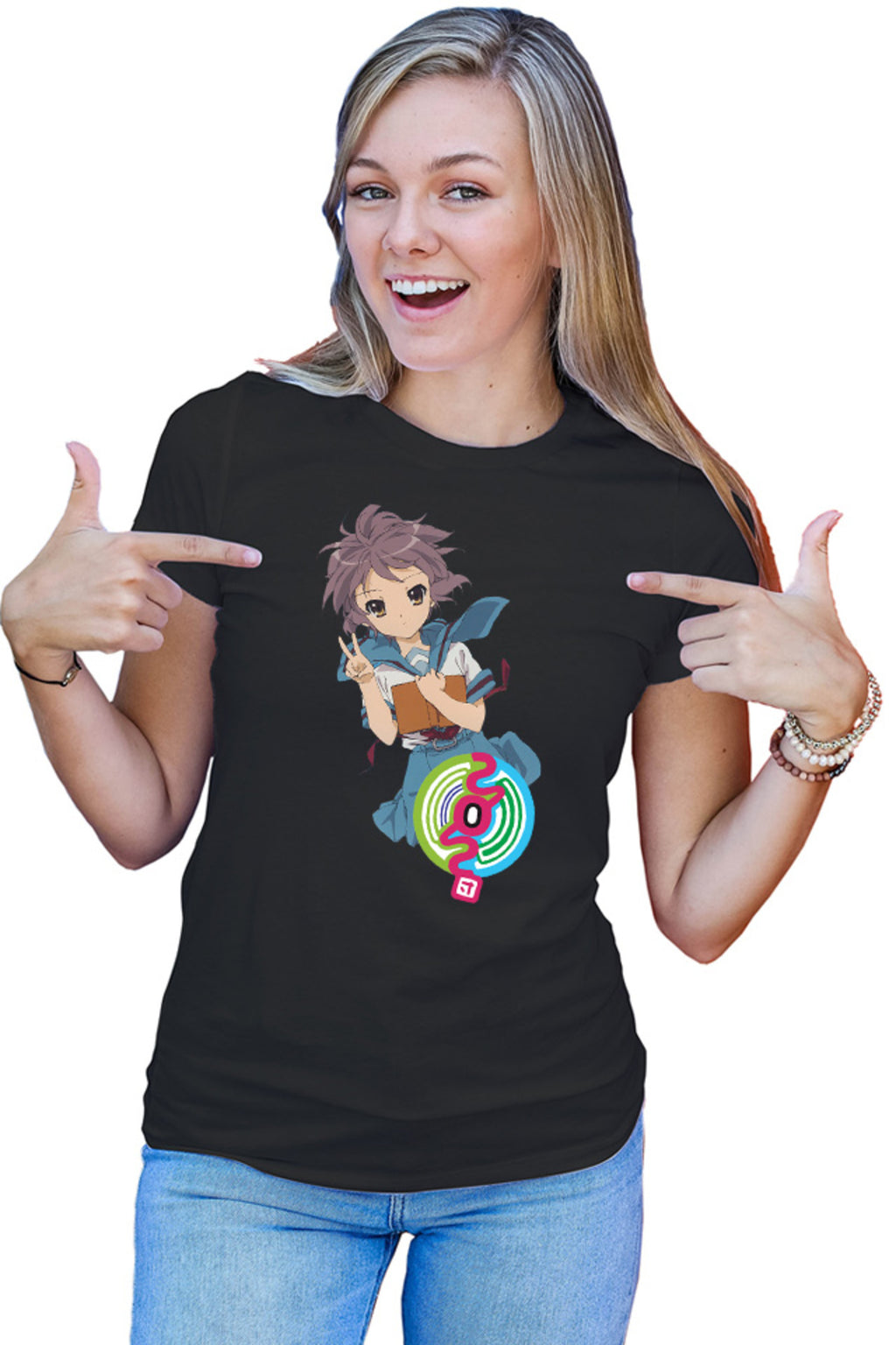 Tricou dama Haruhi Suzumiya Yuki SOS Manga Comedy Marvel