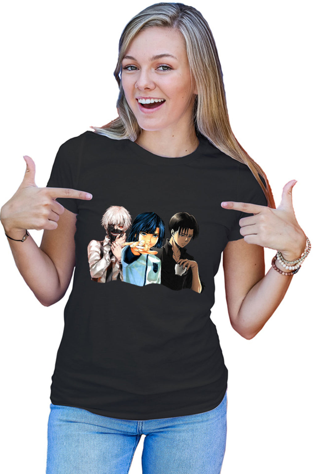 Tricou dama Hikaru no Go Attack on Titan Levi Tokyo Ghoul Kaneki Akira Coffee