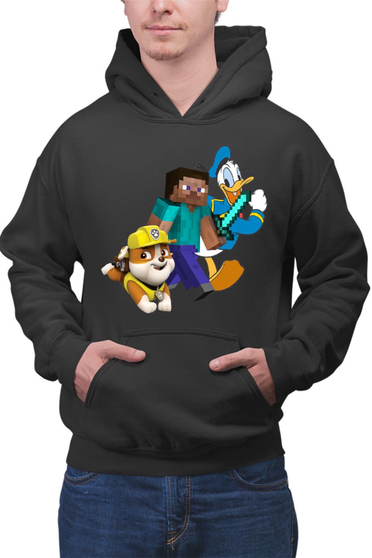Hanorac barbati Minecraft Paw Power Donalt Duck Steve Gameplay
