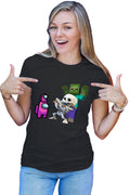 Tricou dama Clash Royale Minecraft Scared Skeleton Event Among Us Crew