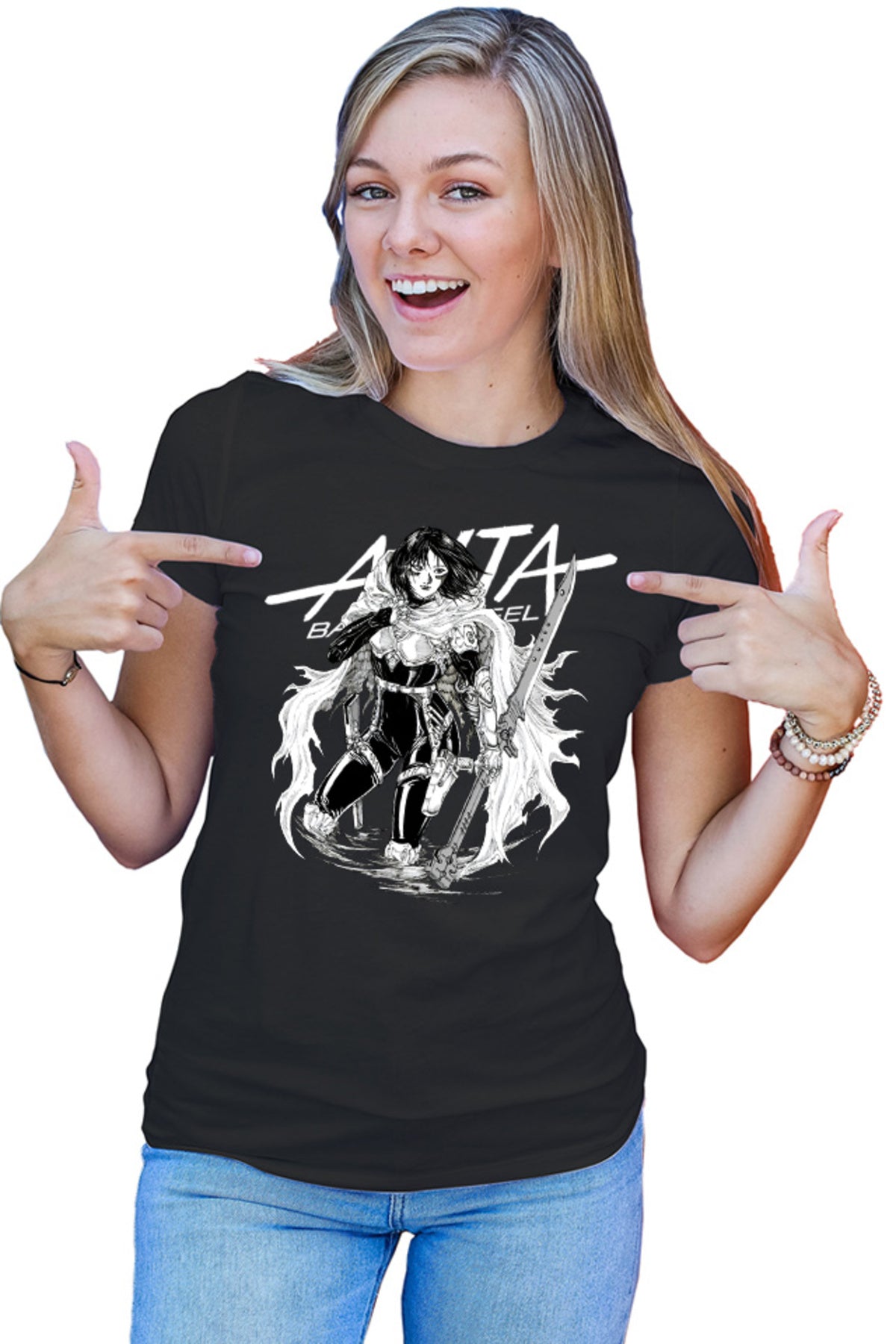 Tricou dama Battle Angel Alita Gally Armor Fight Anime Kage