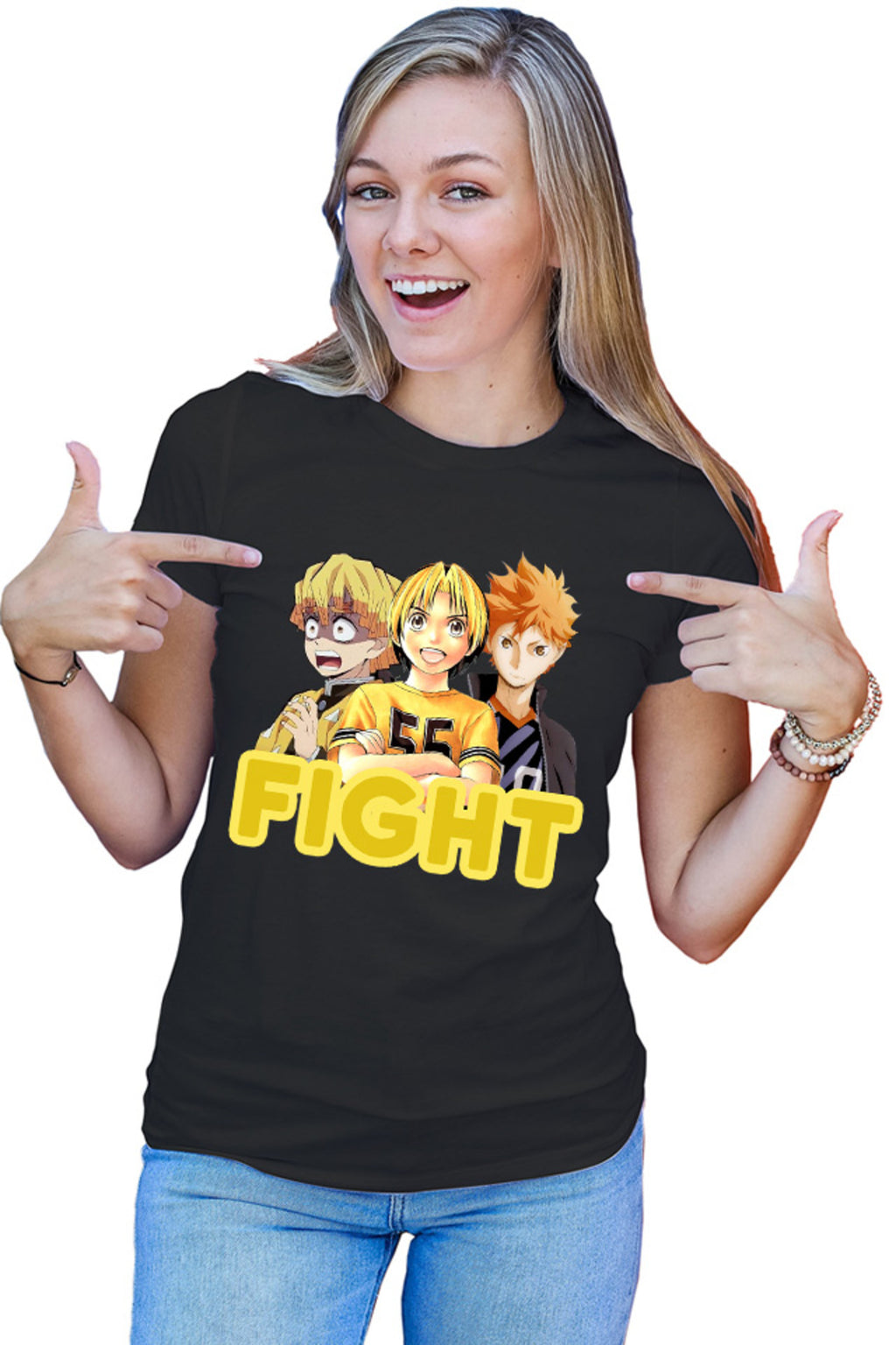 Tricou dama Hikaru no Go Zenitsu Kimetsu no Yaiba Haikyuu Power Otaku