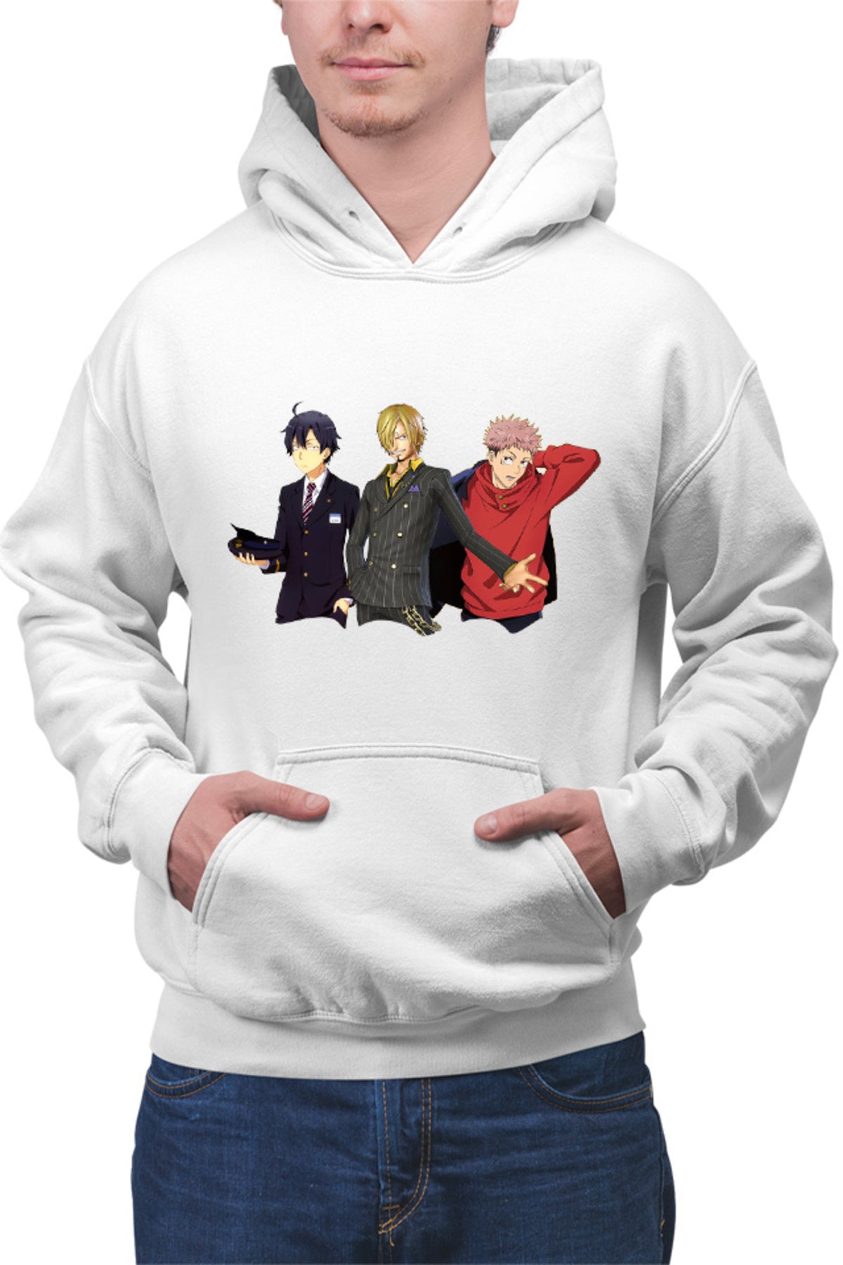 Hanorac barbati OreGairu Hikigaya Jujutsu Kaisen Itadori One Piece