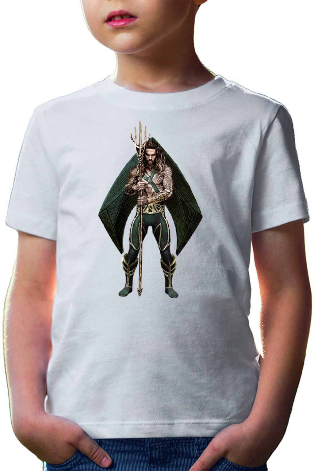 Tricou copii Aquaman Flash Pose Jason Momoa Powerful Ability Unique