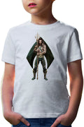 Tricou copii Aquaman Flash Pose Jason Momoa Powerful Ability Unique
