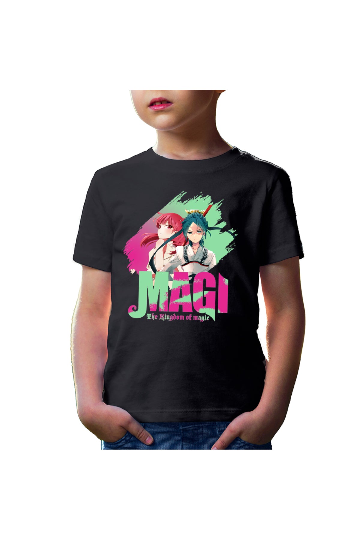 Tricou copii Magi The Labyrinth of Magic Morgiana Hakuryuu Logo Brush
