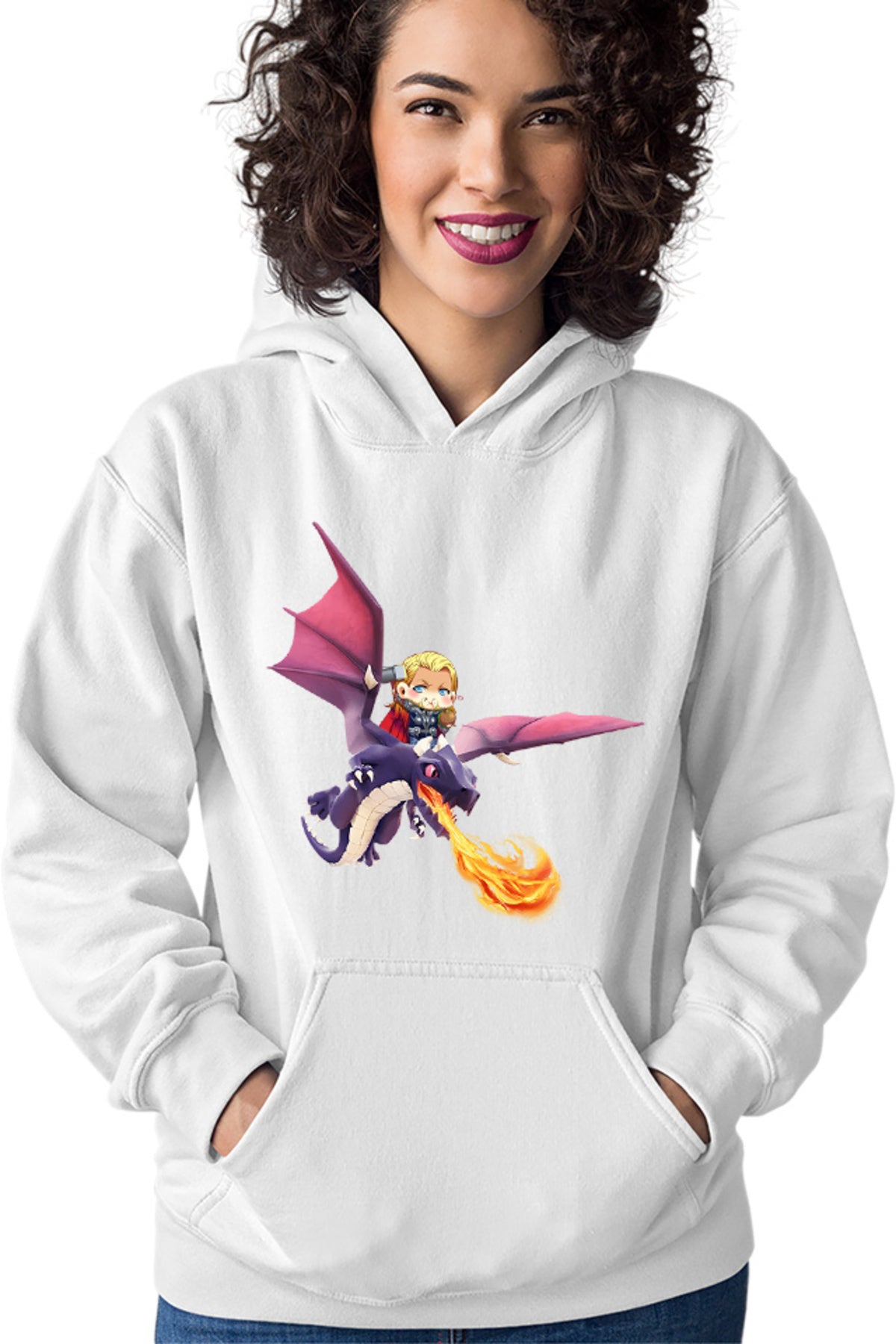 Hanorac dama Clash of Clans Dragon Fire Thor Chibi Anime Version