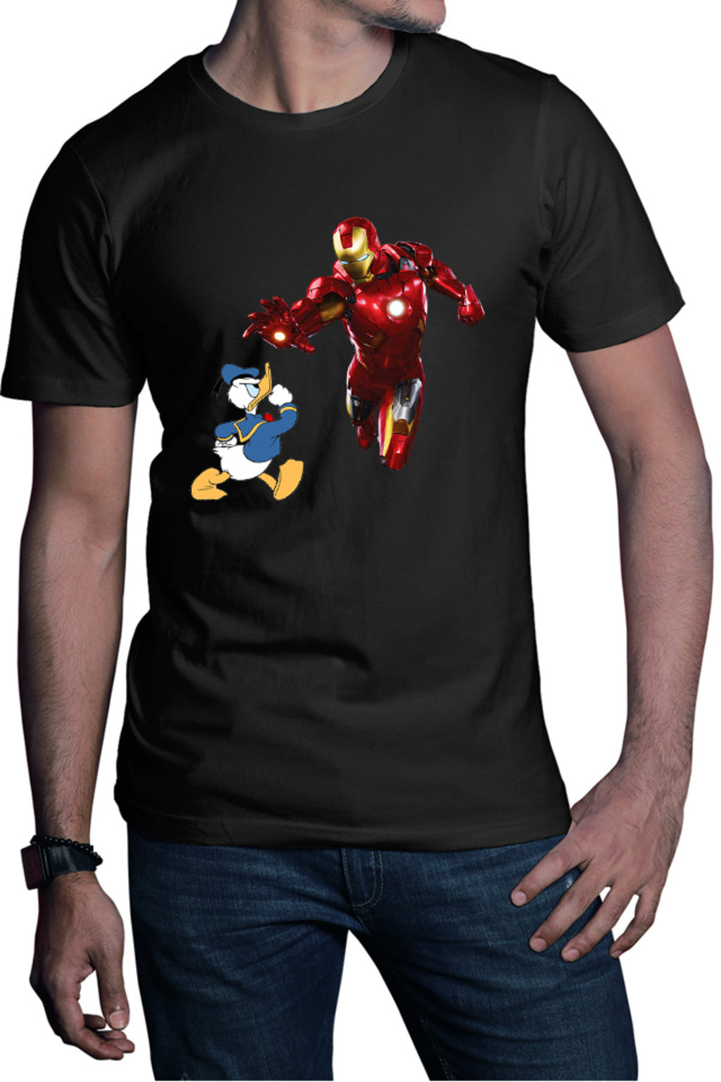 Tricou barbati Ironman Donald Duck Tony Stark Save World