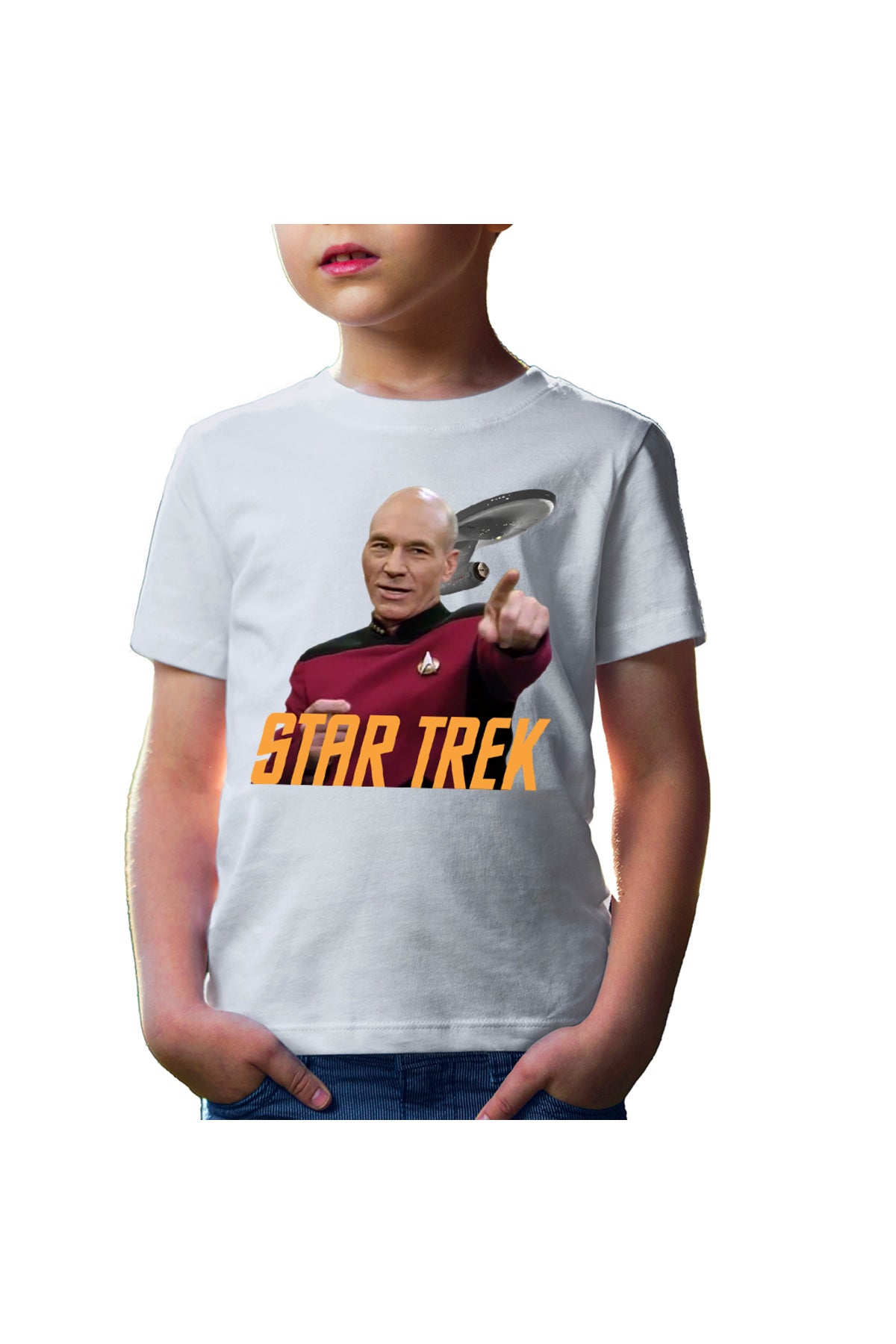 Tricou copii Star Trek Jean-Luc Picard Voyager Starship