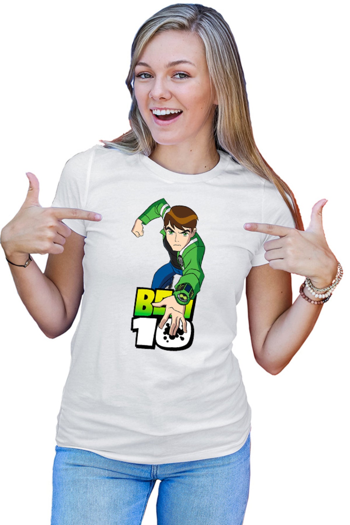 Tricou dama Ben 10 Logo Comedy Action Sci-fi Monsters Fight