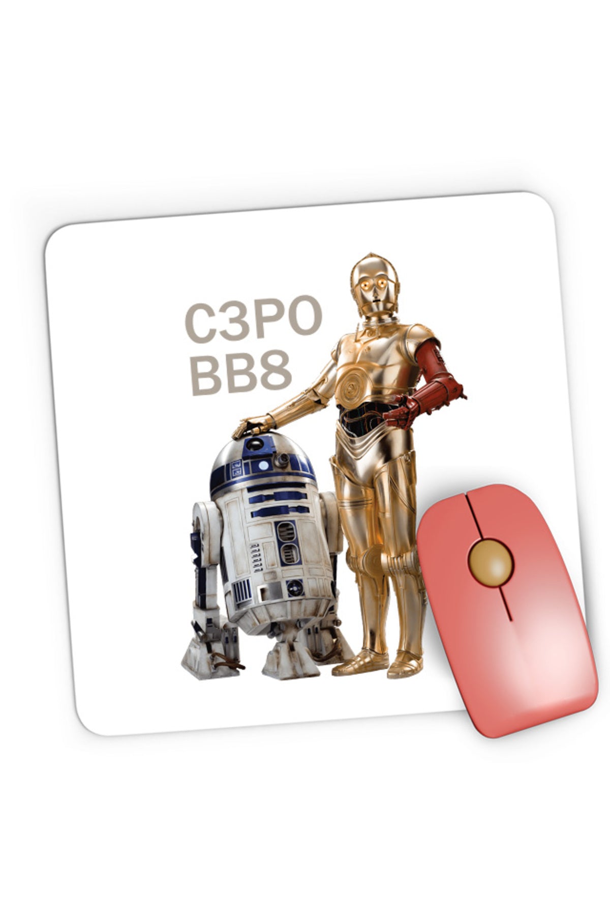 Mousepad Gaming Star Wars Robots BB8 S3PO Droid, 21x19 cm