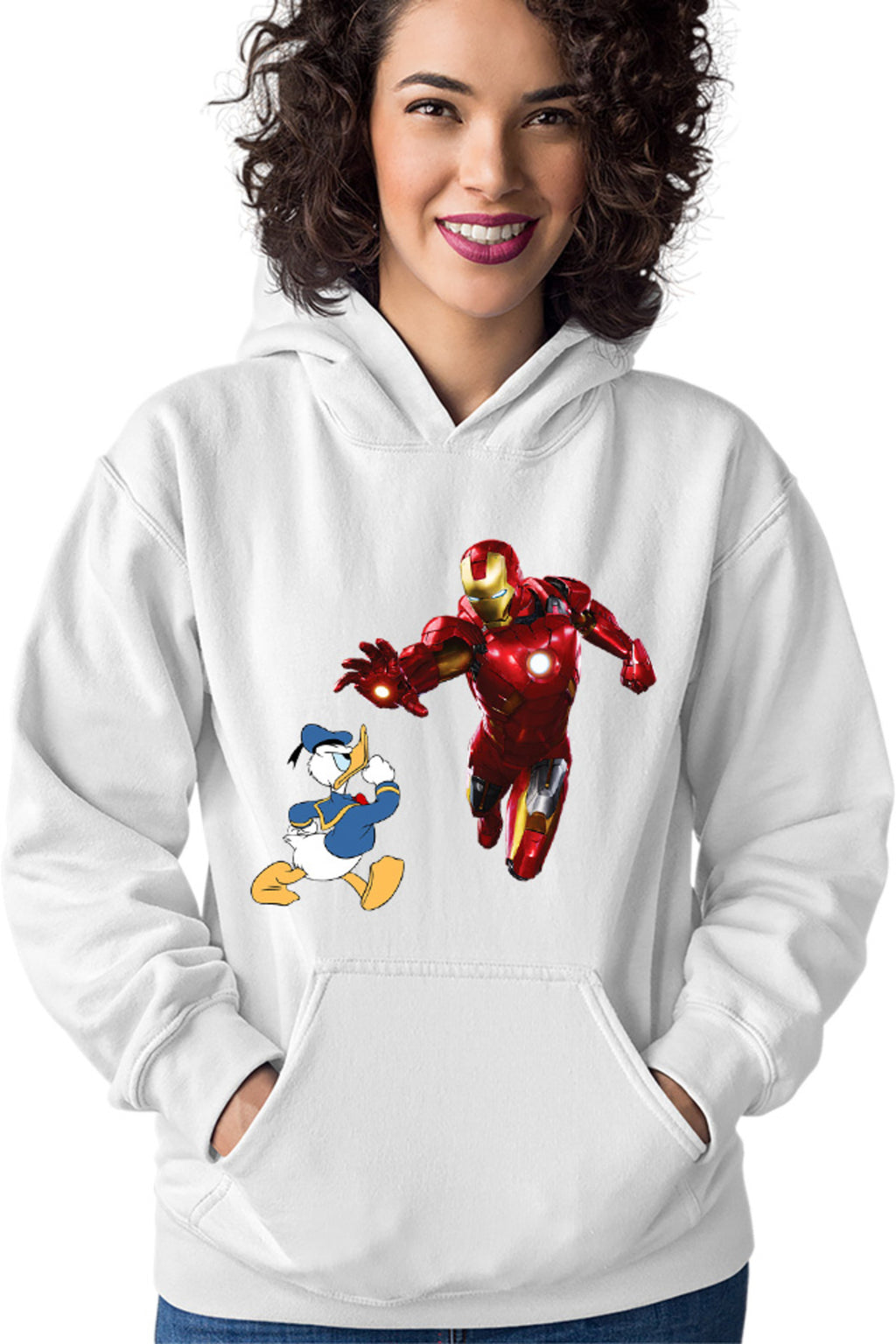Hanorac dama Ironman Donald Duck Tony Stark Save World