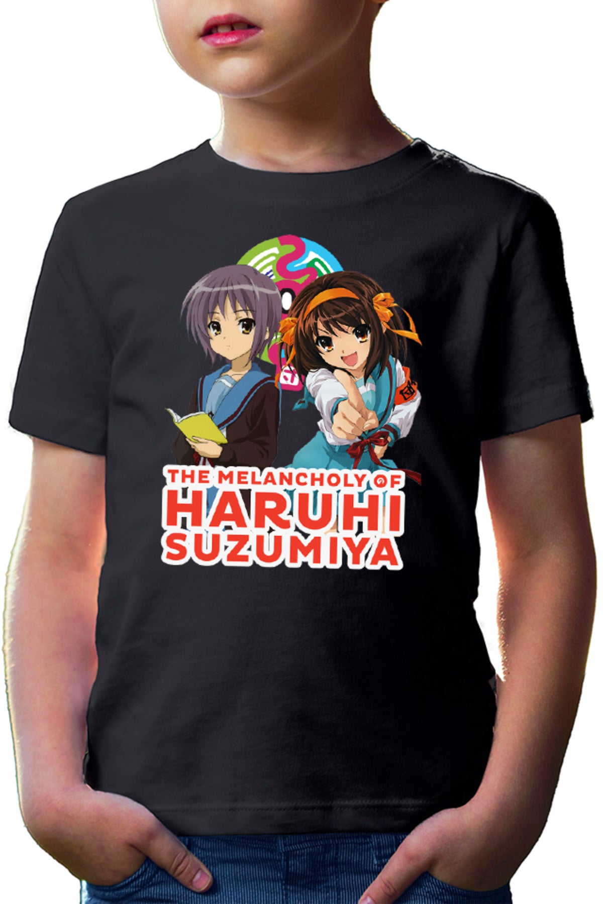 Tricou copii Haruhi Suzumiya Yuki Book Read Sci-fi Cosplay Costume