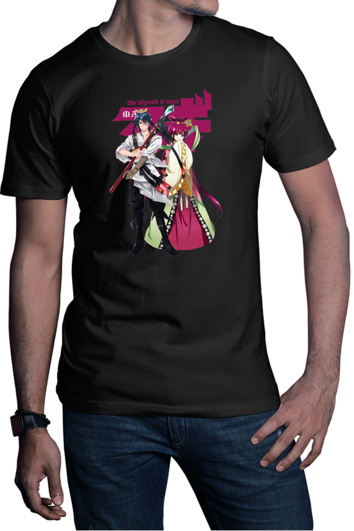 Tricou barbati Magi The Labyrinth of Magic Kougyoku Queen Hakuryuu Guardian