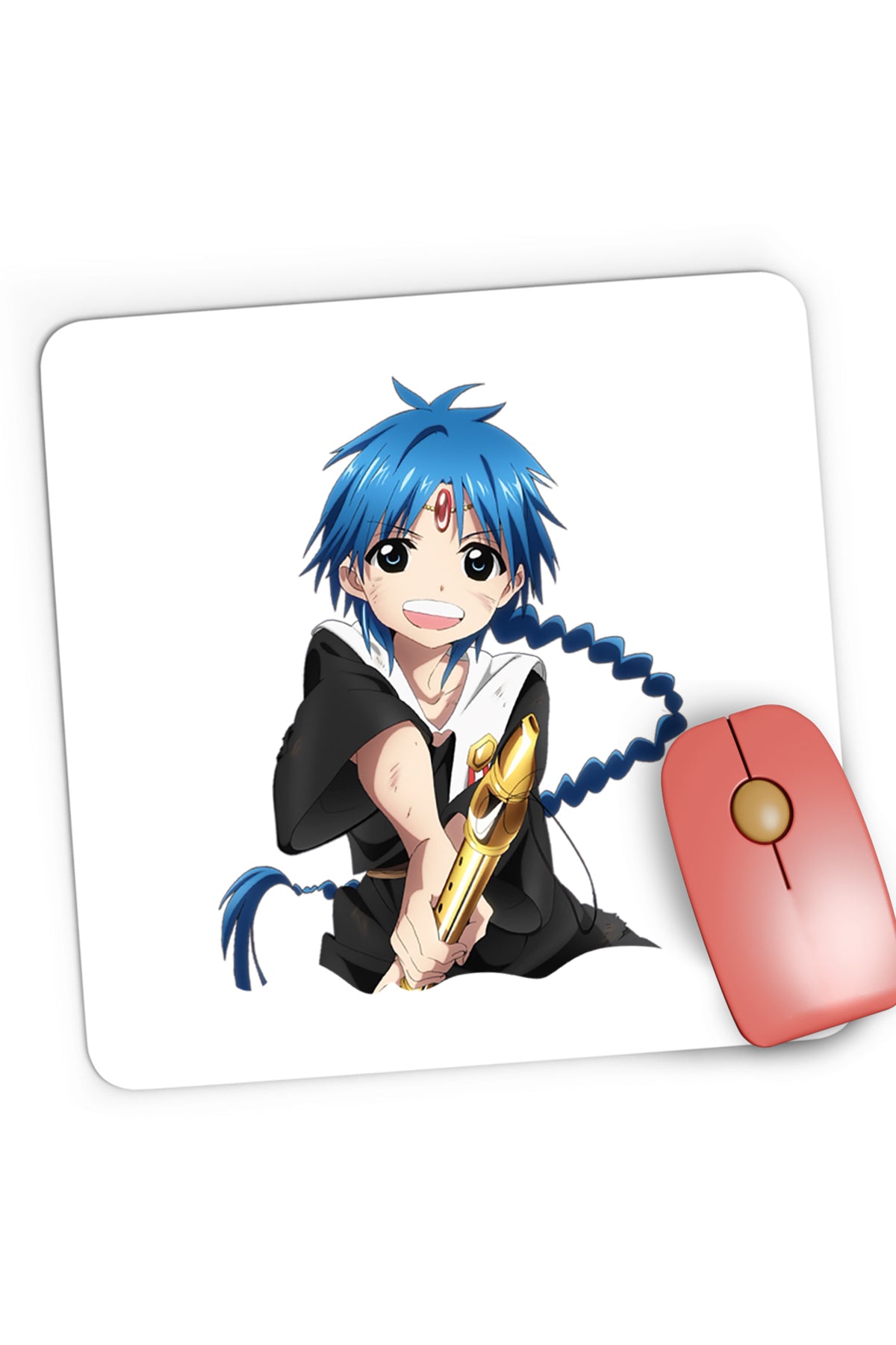 Mousepad Gaming Magi The Labyrinth of Magic Alladin Flute Fighting, 21x19 cm