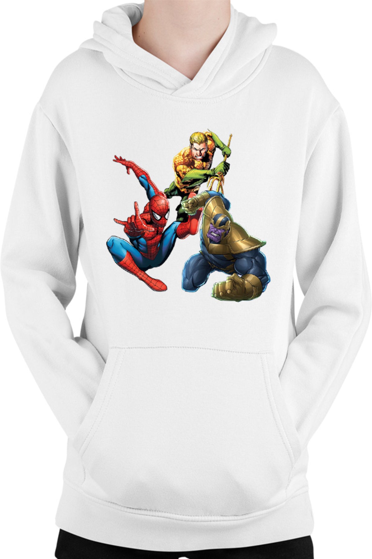 Hanorac copii Spiderman Aquaman Thanos Save Earth