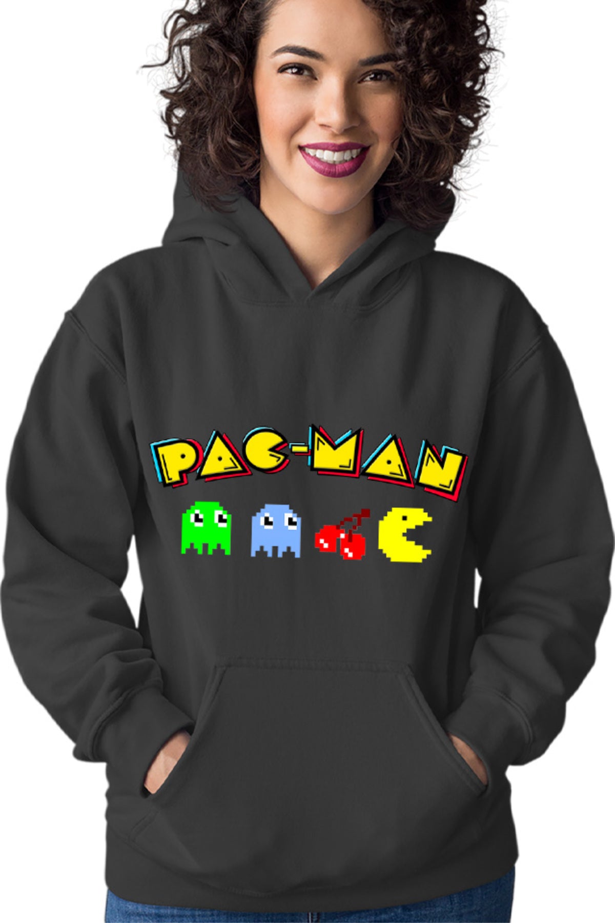 Hanorac dama Pac Man Arena Game Pixels Vintage