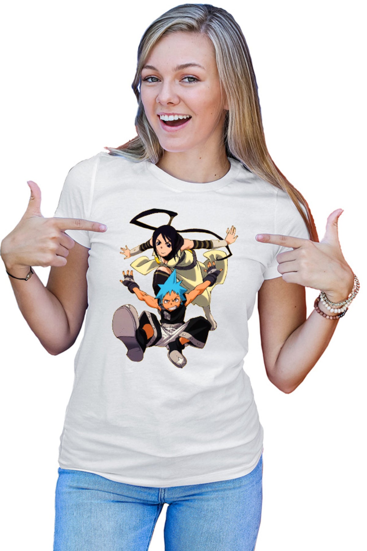 Tricou dama Soul Eater Black Star Tsubaki Partner Supranatural Anime