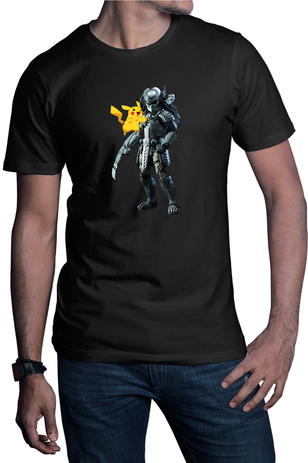 Tricou barbati Predator Vs Alien Pikachu Pokemon Mania