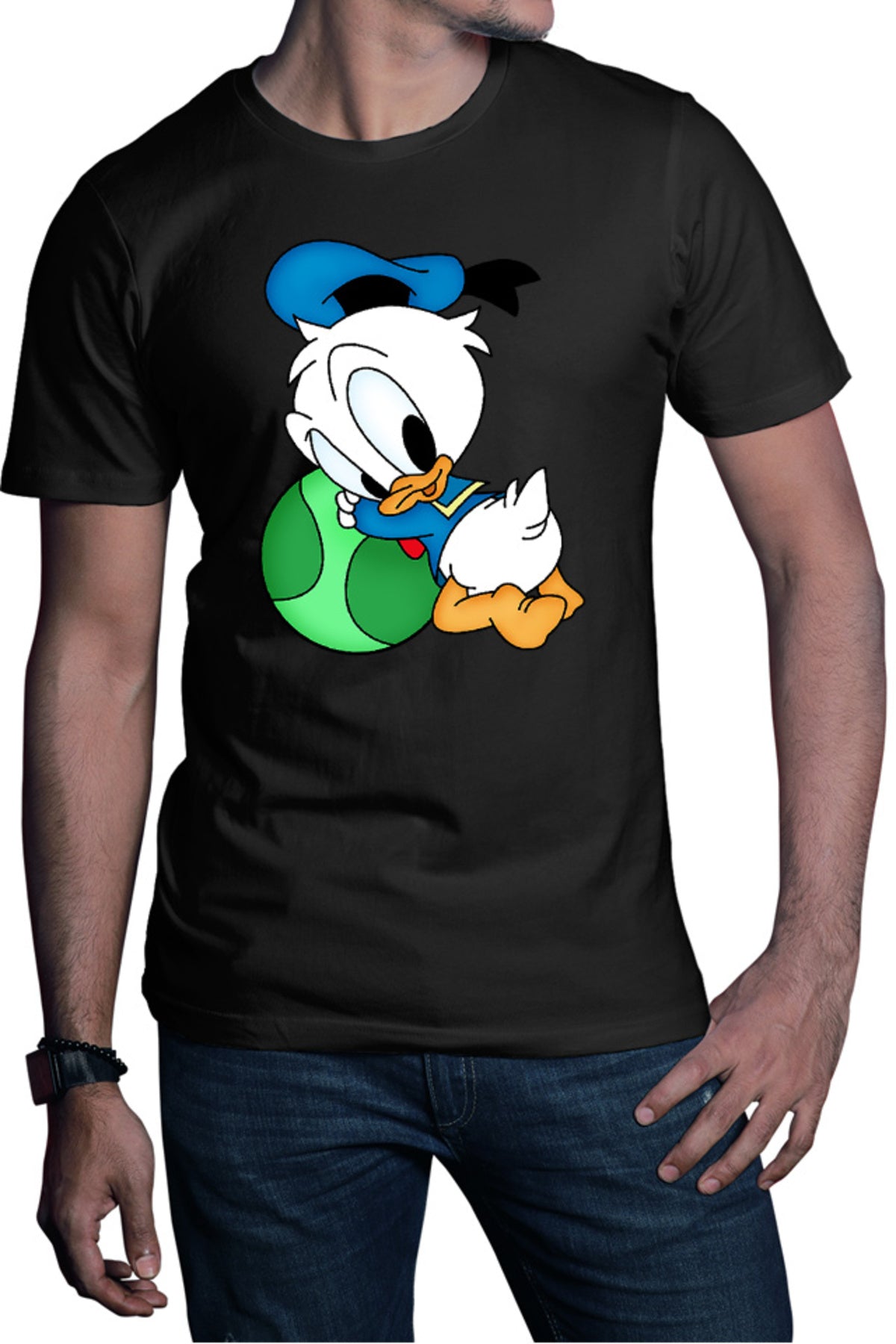 Tricou barbati Donald Duck Kid Chibi Duckling Ball Play