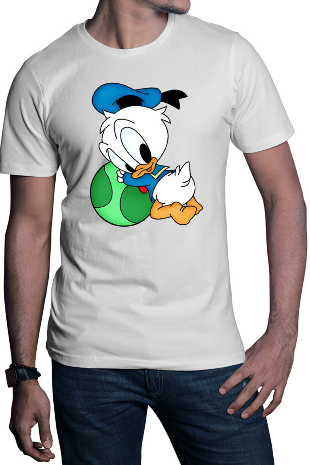 Tricou barbati Donald Duck Kid Chibi Duckling Ball Play