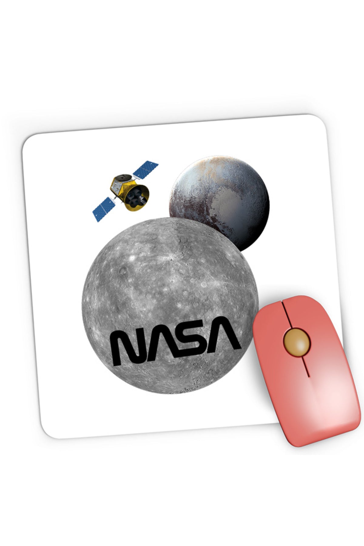 Mousepad Gaming NASA Moon Pluto Space Ship, 21x19 cm
