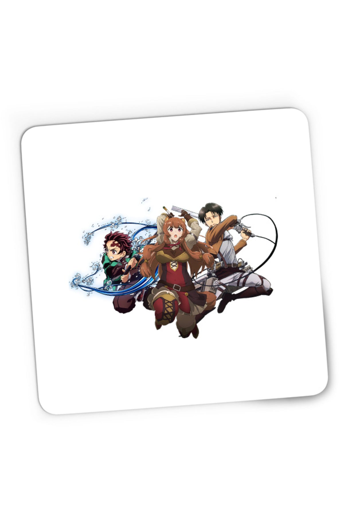 Mousepad Gaming Rising of the Shield Hero Tanjirou Kimetsu no Yaiba Levi Attack on Titan, 21x19 cm